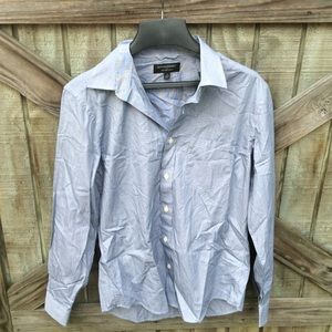Banana Republic Blue & Black Long Sleeve Shirt